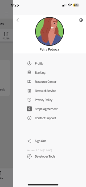 Menu - Profile Picture Available